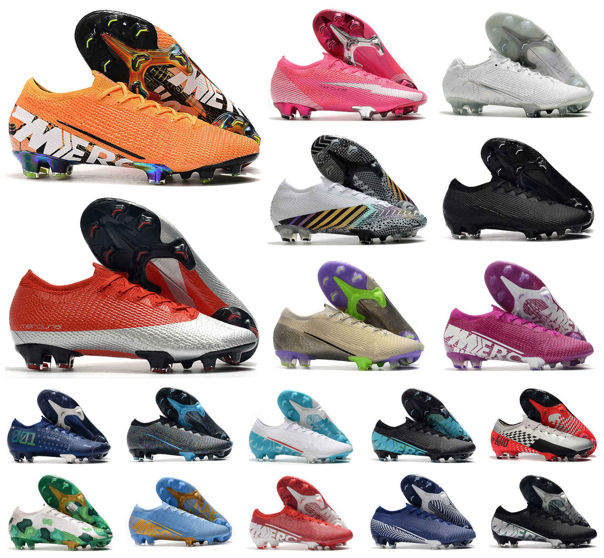 

2022 Men VA POR XIII Elite FG Soccer Football Shoes Low 13 Rosa Panther MDS 003 CR7 Ronaldo 360 Boys Boots US6.5-11, 3 fg