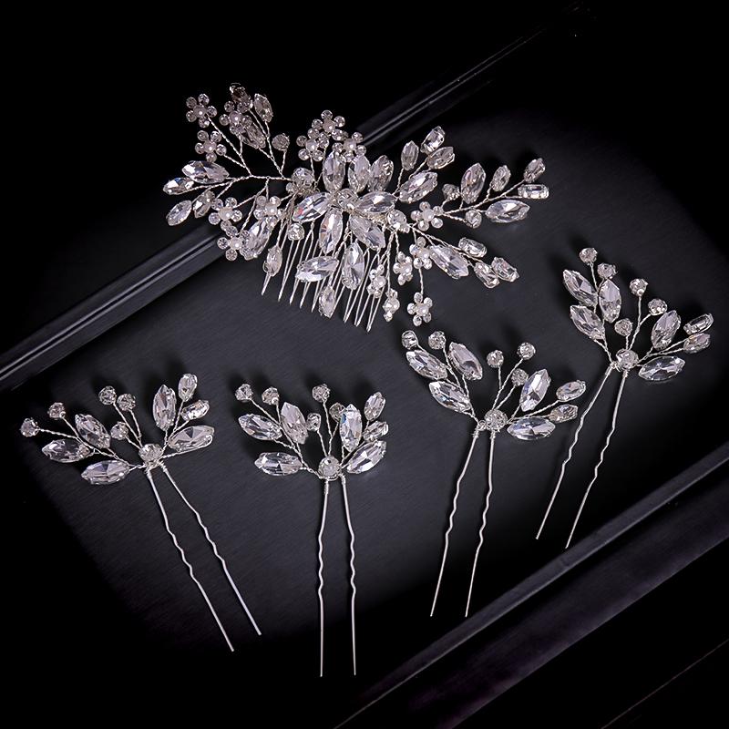 

Hair Clips & Barrettes Western Wedding Fashion Headdress For Bride Handmade Crown Floral Pearl Accessories OrnamentsHair