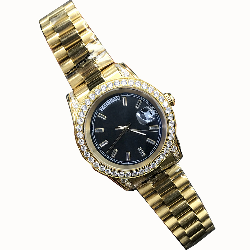 

02 High Quality Deluxe Diamond Watch 41mm Waterproof watch diamond Mechanical Watches montre de luxe 2813 Automatic Steel men watches, 01