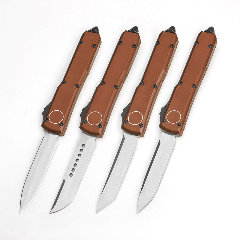 New Multi Functional Knife UT Tactical Custom Pocket EDC Outdoor Camping Survival Tools D2 Blade Brown CNC Aviation Aluminum Handle High Quality-image-760047858