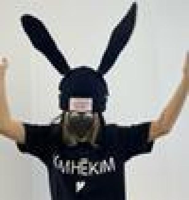 

Rabbit Bunny Skullies Hat for Women Party Props Fashion Long Rabbit Ear Hat Winter Beanies Warm Scarf Hiphop Caps Streetwear 2201, S-orange