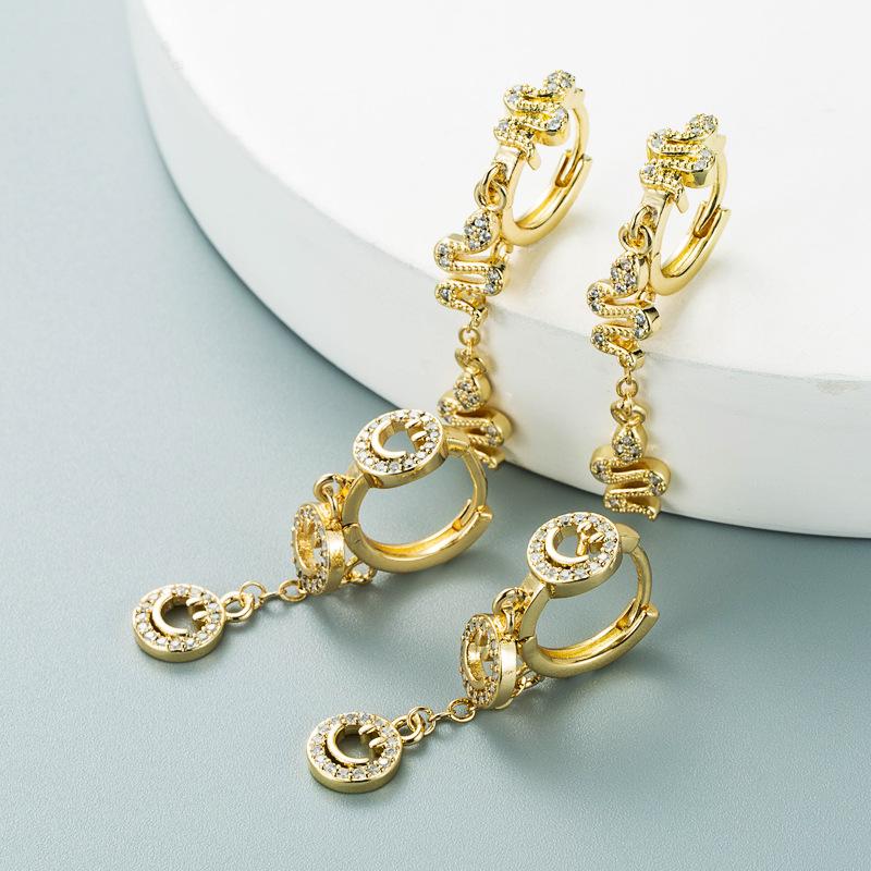 

Dangle & Chandelier Fashion Statement Earrings 2022 Big Geometric Round For Women Hanging Drop Earing Modern Female JewelryDangle