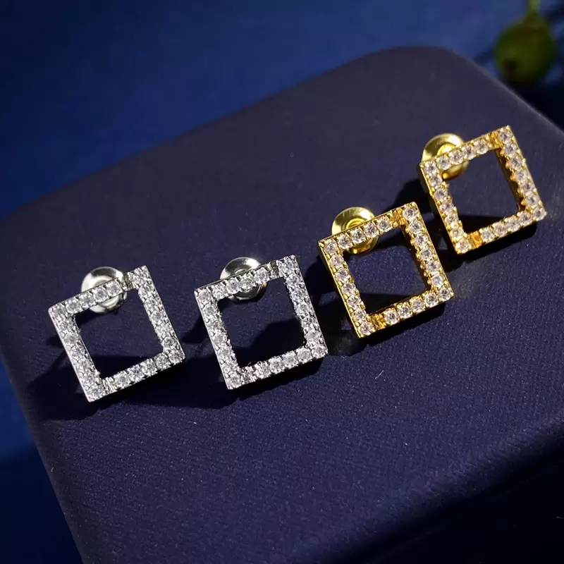 

Womens Designer Earrings Stud Fashion Jewelry Letter Luxury Diamond Gold Silver Mens Square Earring Unisex Hoop F Earring 925 Silver 2206132D