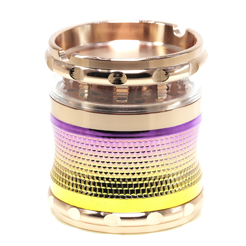 

Zinc alloy grinders new arrivel 63mm four-layer ashtray plastic waist reduction herb grinder smoke crusher