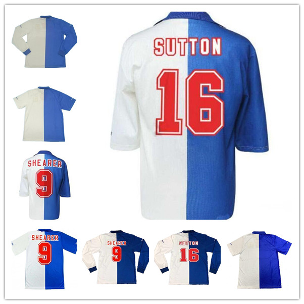 

Retro 94-96 Blackburn Rovers Soccer Jerseys Shearer Sutton Vintage Football Camisetas Futbol Camisas Shirts Classic Kit