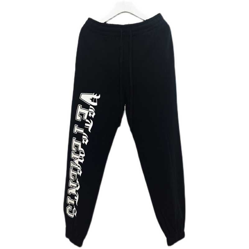 

Men's Pants Vetements Black casual pants Terry stitching letter 2022 VTM black