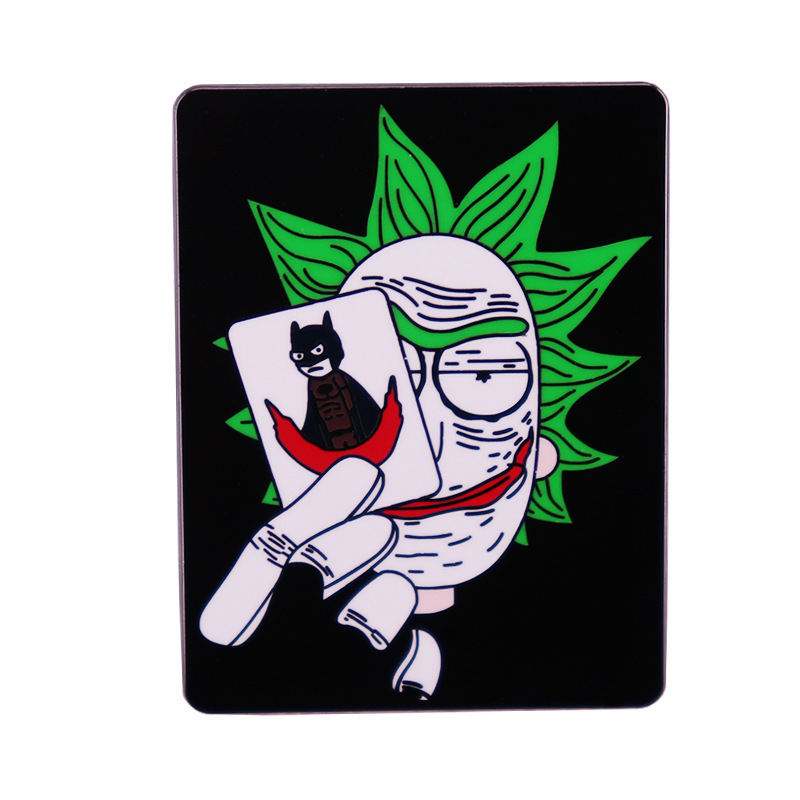 

Funny Clown Cartoon Metal Brooch Creativity Playing Cards Enamel Pins Fashion Anime Badges Collecting Boutique Medal Gift, As picture