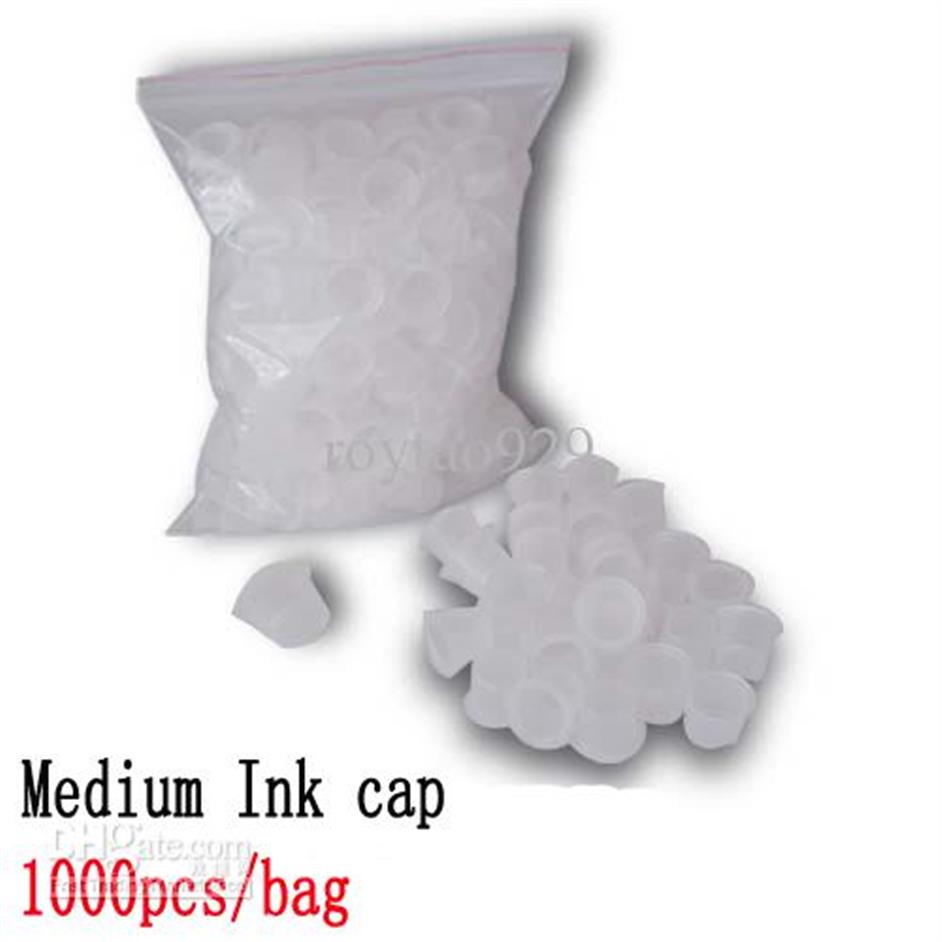 

1000pcs Medium Size White Tattoo Ink Cups Caps Wide Cup260m