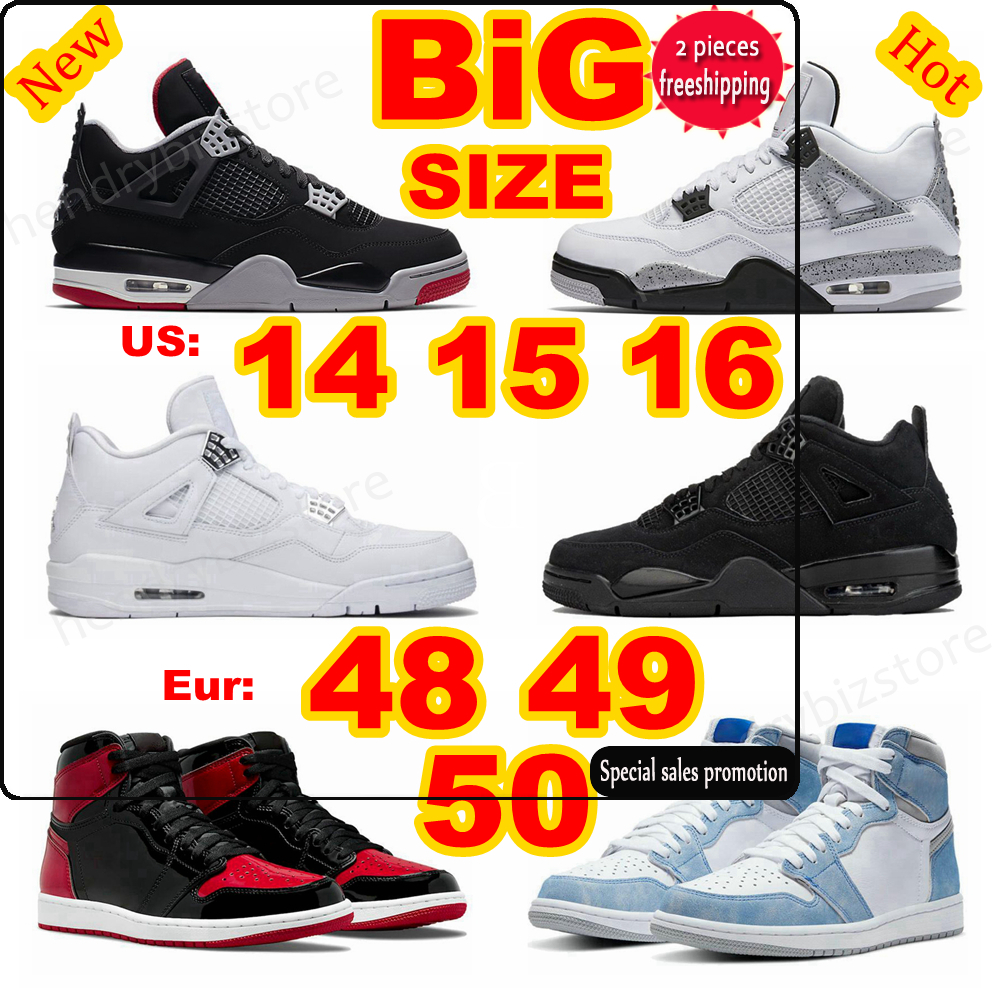 

Big Long Size 14 15 16 4s Basketball Shoes 4 Motorsports Cement White Oreo Metallic Red Thunder Jumpman Eur 48 49 50 1s Chicagos Patent Bred, 4 color#2