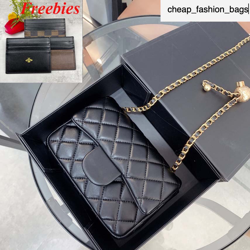 

Designer Bags Handbag Totes Shoulder Cross Body Women High Quality Classic Caviar Square Sheepskin Chains bag Leisure Multi Color, Card holder