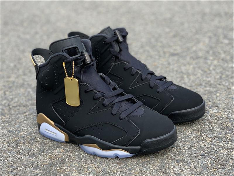 

TOP Released Authentic 6 DMP 6S Basketball Shoes Black Metallic Gold 23 Retro CT4954-007 High Quality Men Women Sports Sneakers With, Bubble wrap packaging