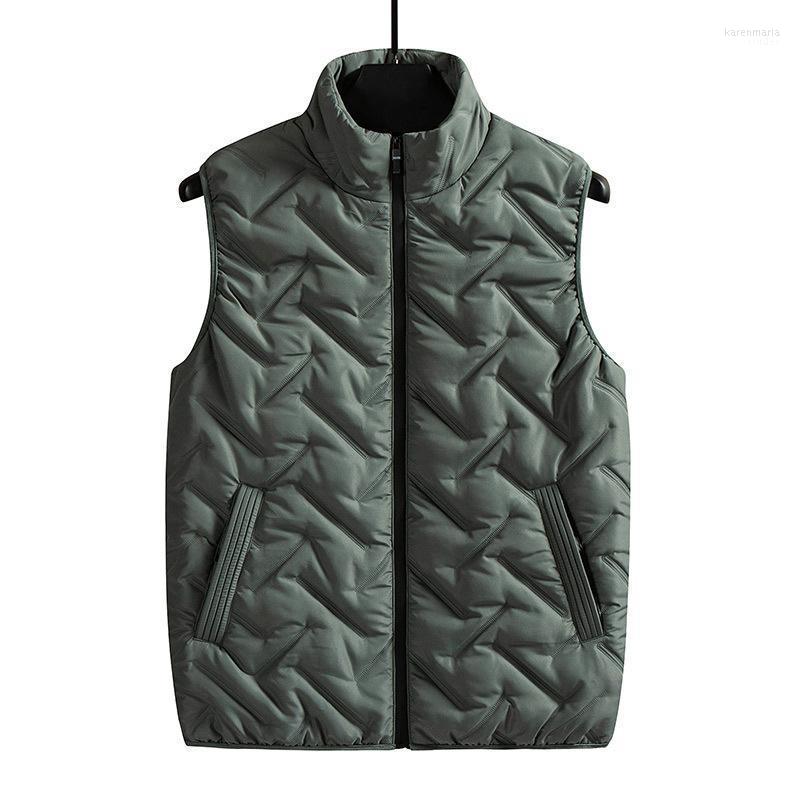 

Men's Vests Fashion Mens Vest Sleeveless Jacket Thermal Soft Casual Coats Male Cotton Windproof Men Thicken Waistcoat Plus Size 8XL Kare22, Black