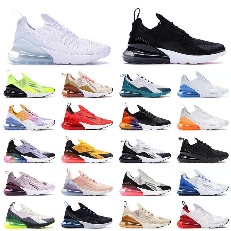 

270 Sports Running Shoes Triple White Black Barely Rose University Red Spirit Teal Total Orange 2022 Arrival Mens Women 270s Trainers Sneakers Eur 36-45, B35 bone 36-45