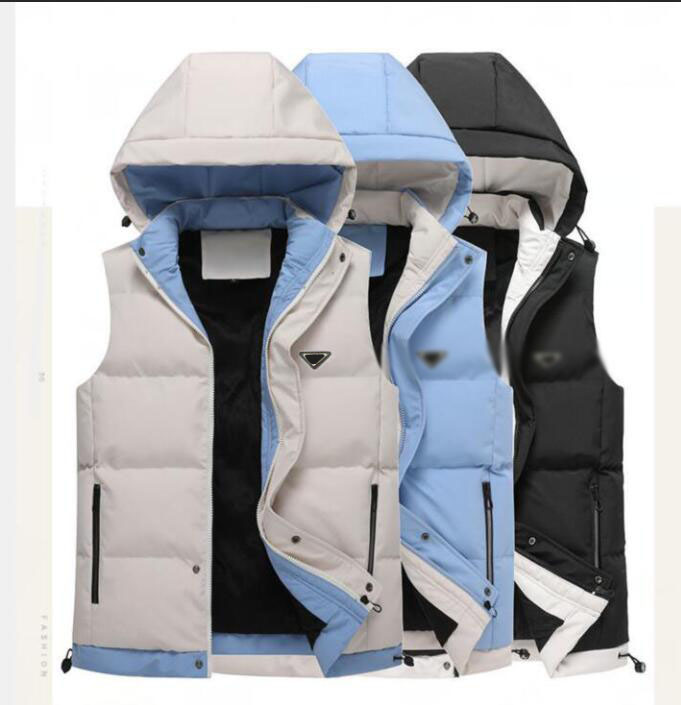 

2022 winter vest men' Coats women' fashion casual thickened warmth stand-up collar cotton vest large size Outerwear, Customize