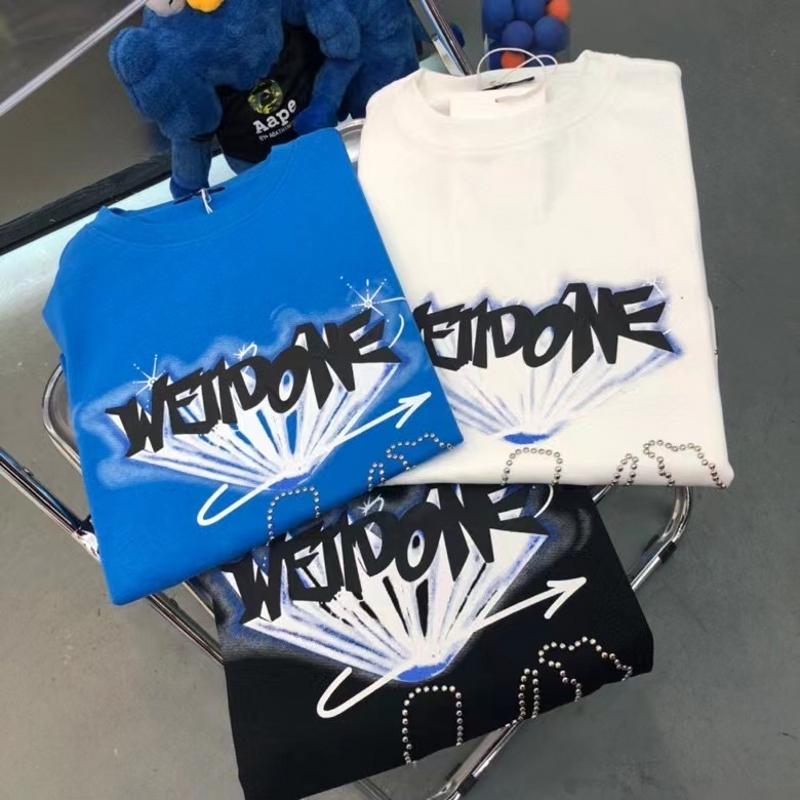 

Men' T-Shirts Summer Print Tee Short Sleeve Tees Welldone T Shirt Men Women Well Done We11done T-shirt OversizedMen, 30