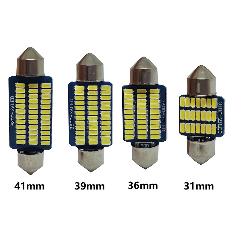 

New 1PCS Car LED Bulb Canbus C10W C5W LED Festoon 31mm 36mm 39mm 41mm No error 12V 6500K White Auto Interior Dome Reading Light