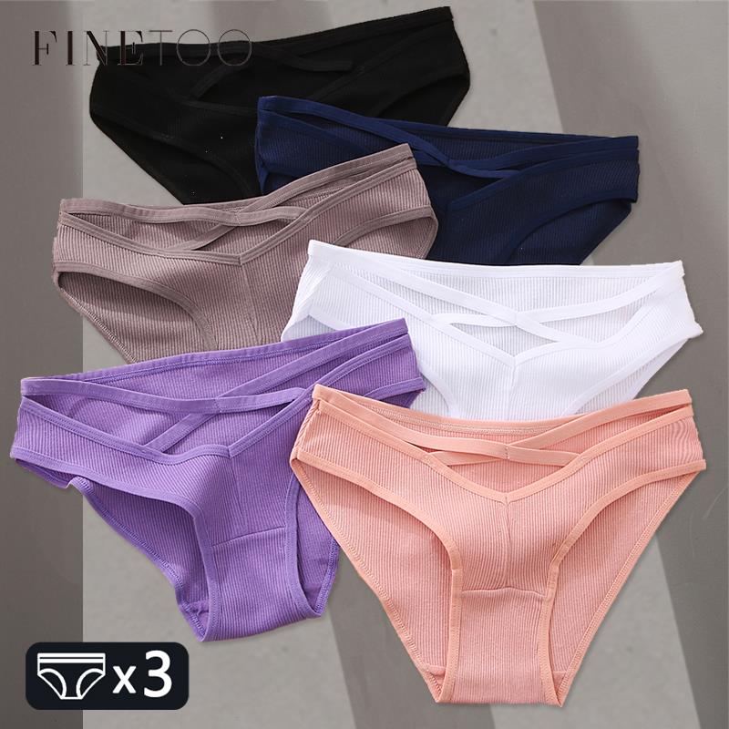 

Sexy Cross Belt Panties 3pcs Set Women Cotton Briefs Comfortable Underpants Hollow Underwear Female Panty Intimates, Set 13