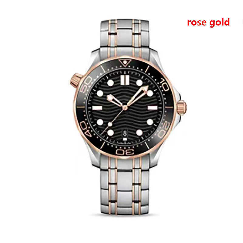 

Omegg-Seamaste watch seamasterr Montres de luxe mens ladies Ripple pattern Dial Watch 42mm Black Blue Grey Rubber Top quality Luxury Mechanics Day date Luminous, Tool