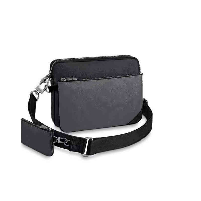 

GGs LVs louiseity viutonity LOUISS VUTTONS Trio Messenger Bag Men Crossbody Shoulder Bags Luxury Designer Double-Sided Color 3pcs Wallet, With logo