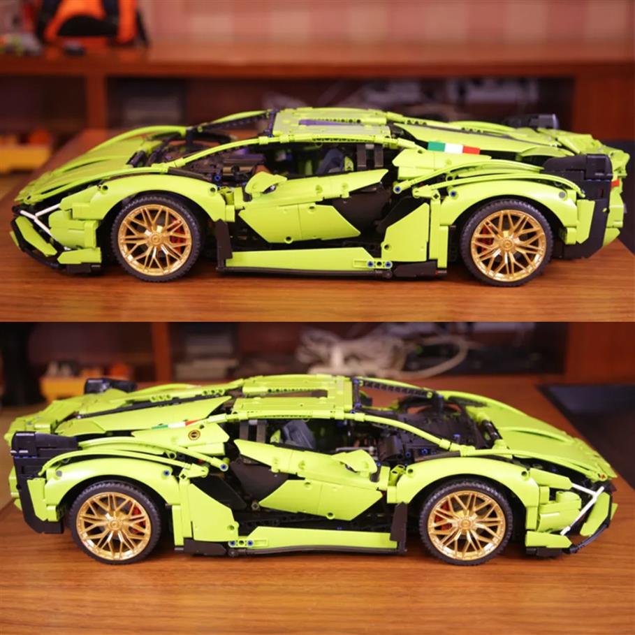 

81996 Building Block Creator City Racing car Green Supercar 3696pcs Bricks Education Toys Compatible 42115219i