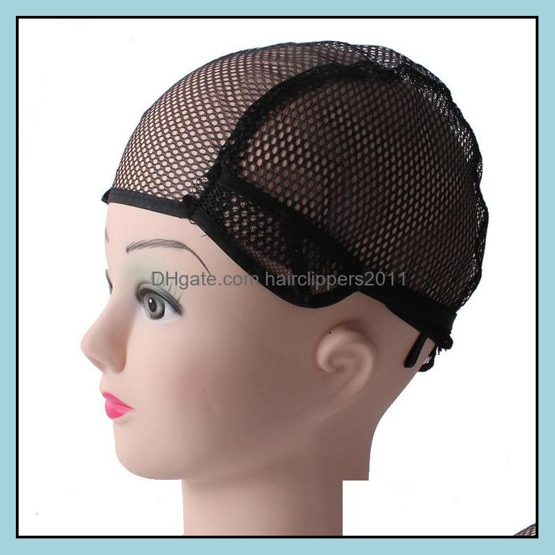 

Wig Caps Hair Accessories Tools Products Professional Mesh Bella For Making With Adjustable Straps And Combs Black Medium Size Drop Delive