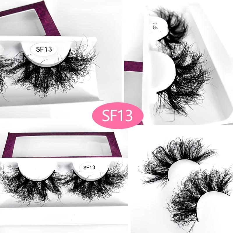 

False Eyelashes 15-25mm Lashes Mink Real Hair Fluffy Messy Soft Natural Makeup 3d