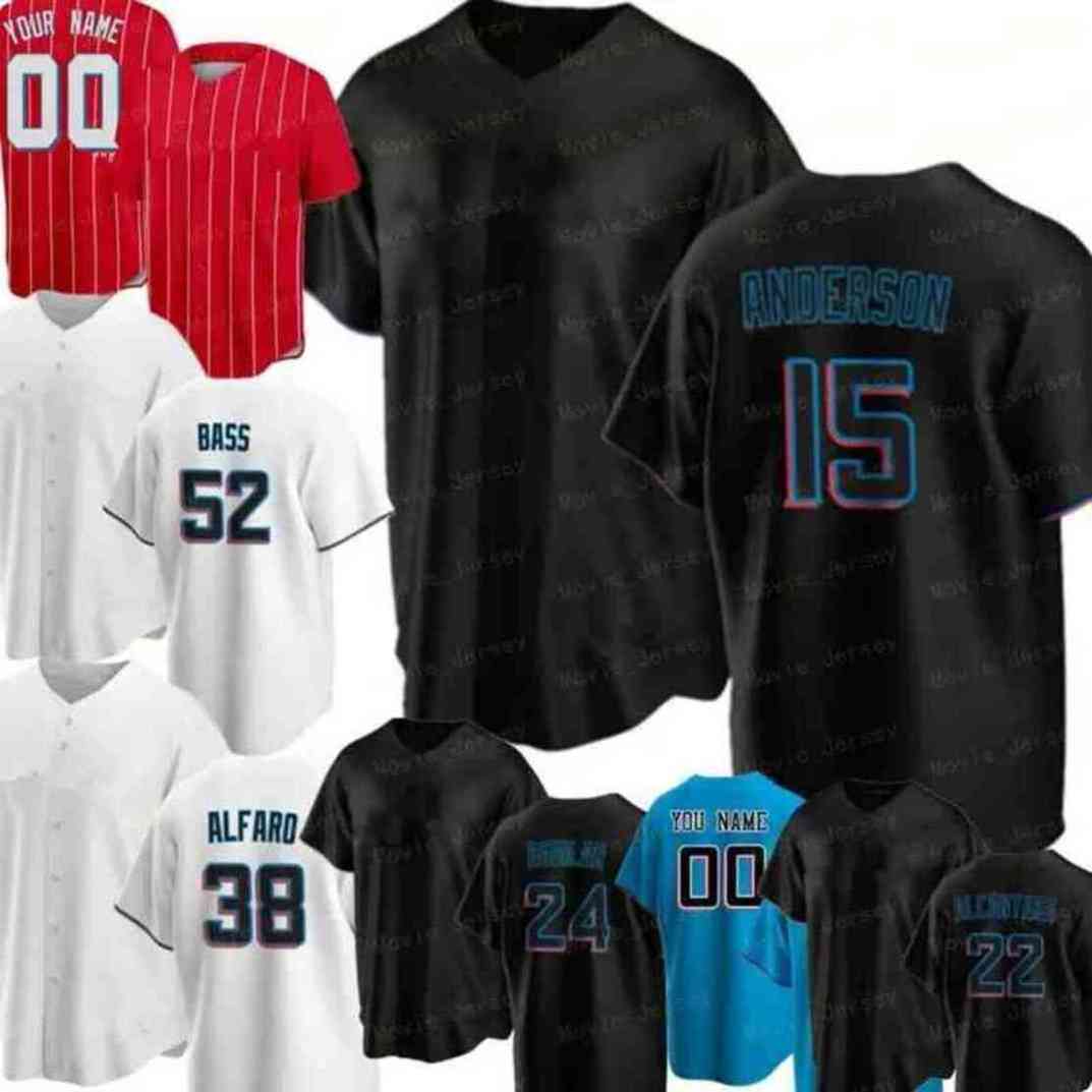 

22 Sandy Alcantara 16 Jose Fernandez Miami Baseball Jersey Marlins Mens Brian Anderson Lewis Brinson Avisaíl García Garrett Cooper Alex Jackson Isan Diaz Anderson X1, Men