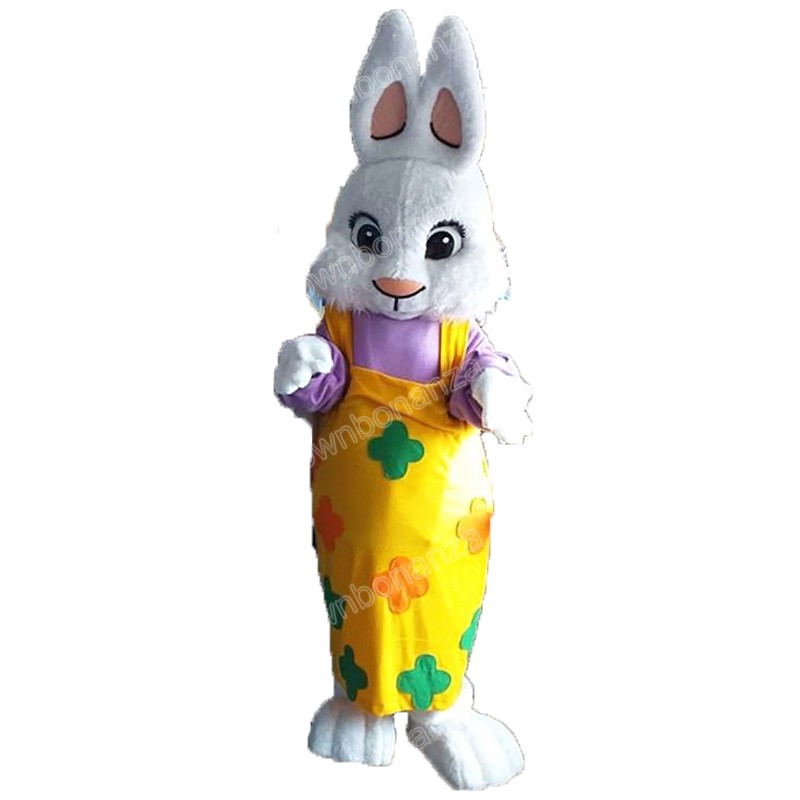 

Halloween Cute Rabbit Mascot Costume High Quality Cartoon Anime theme character Adults Size Christmas Carnival Cartoon Dress Outfits, As picture