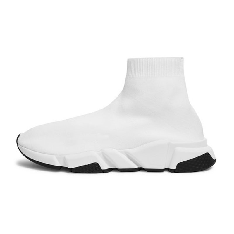 

2019 designer Socks Shoes Speed trainers men women fashion Sneakers black white flat runner slip on canvas shoe size 36-45 z31