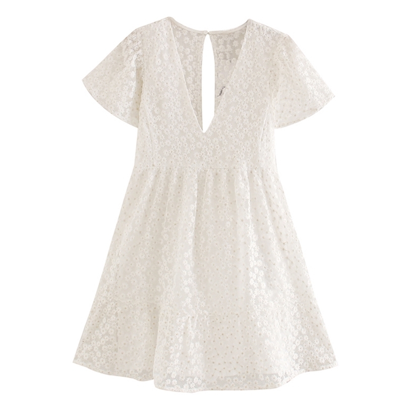 

Harada Summer V Neck Jumpsuits Women Fashion Floral Embroidery Jumpsuit Women Elegant Flare Sleeve Jumpsuits Female Ladies EY T200704, Hhjp5818