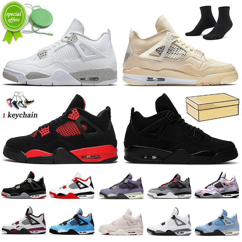 

Basketball Shoes JUMPMAN 4 Women Mens Trainers Red Thunder 4s Canvas Canyon Purple White Oreo Sail 2022 Infrared Black Cat Fire Red Sports, C35 red metallic 36-47