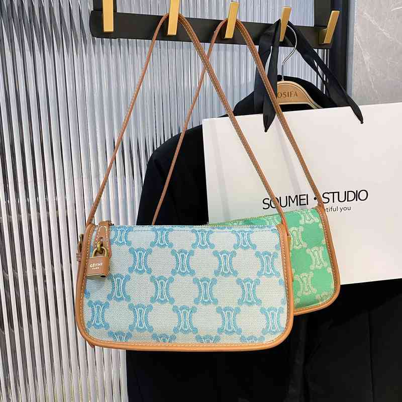 

the New Designer Handbags Mahjong Bag Martha Tiktok Arc De 2022 Single Shoulder uette Diagonal Straddle Portable Canvas, Sky blue