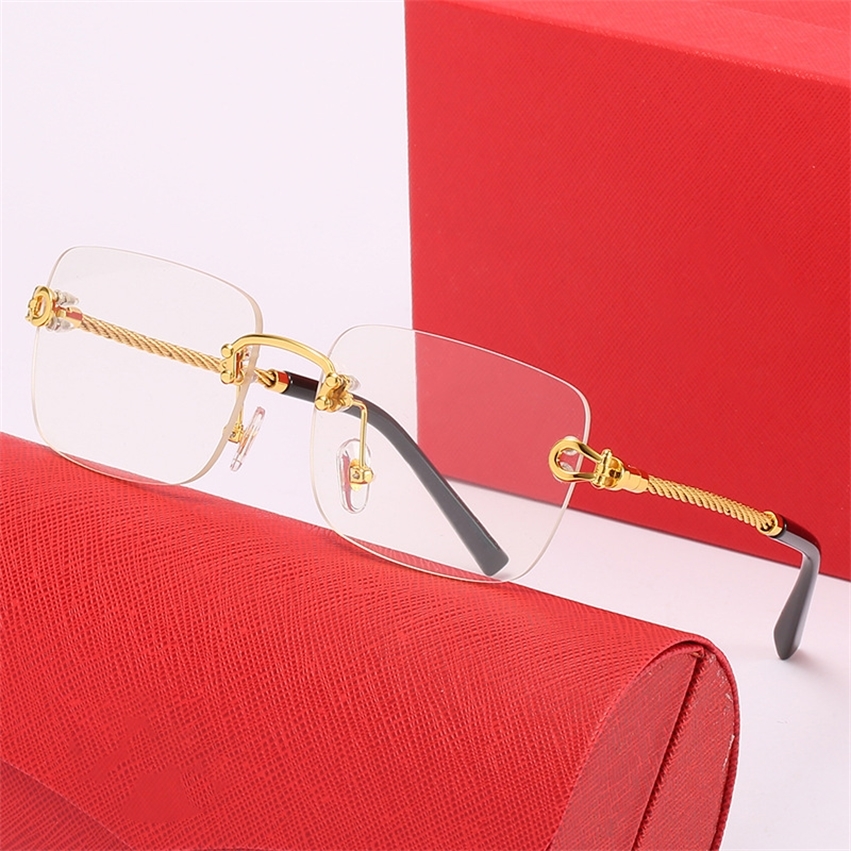 

Designer Metal Rimless Cut Sunglasses Mens Sunglasses Shades Ladies Luxury Vintage Sunglasses