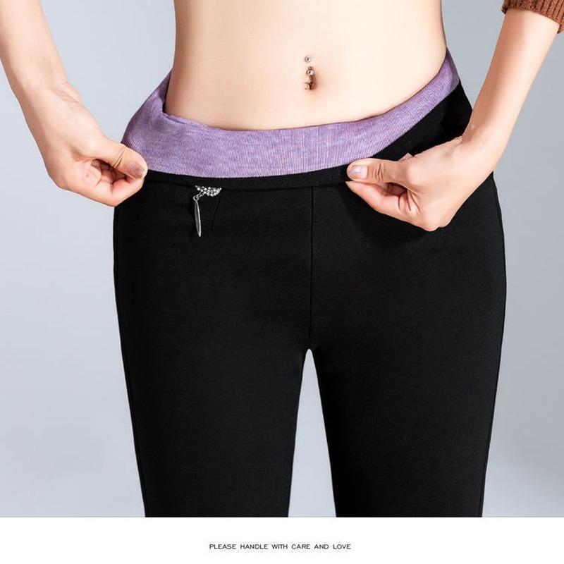 

Women's Leggings Winter Women Pants Plus Velvet Black High Waist Legging Cotton Trousers Thick Warm Large Size 4XL X610