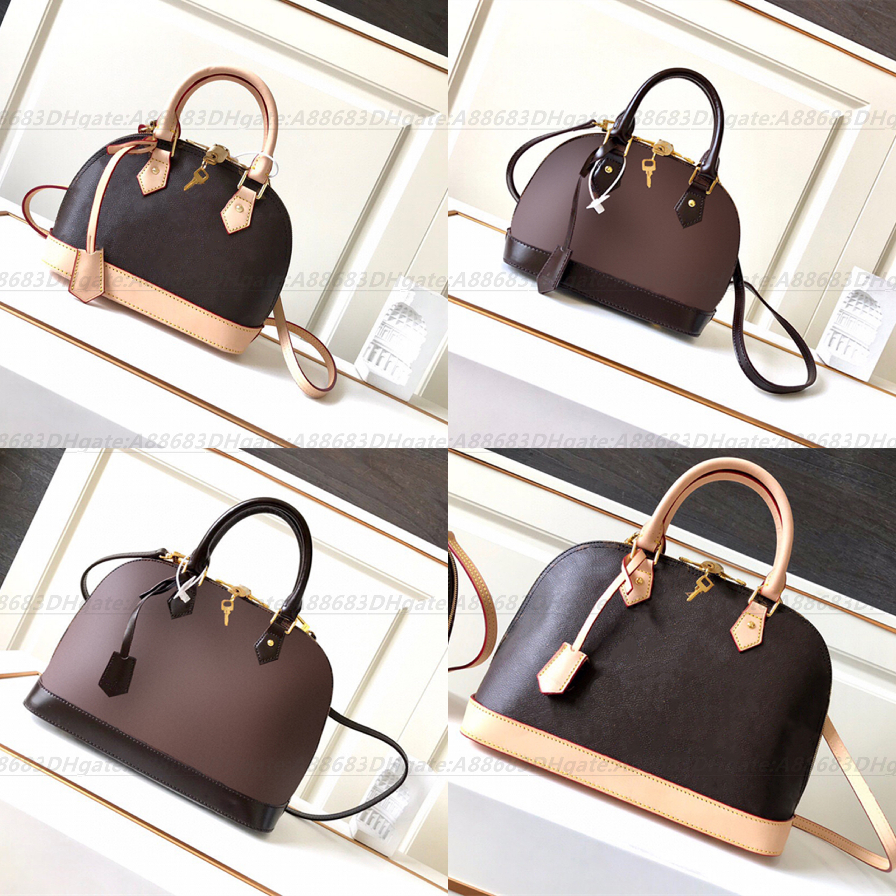 

Top quality Luxury designers totes shell bag MM Shopping handbags purses lady womens men ALMA handbag crossbody fashion N41221 bags classic hobo shoulder large, M0n0gram small