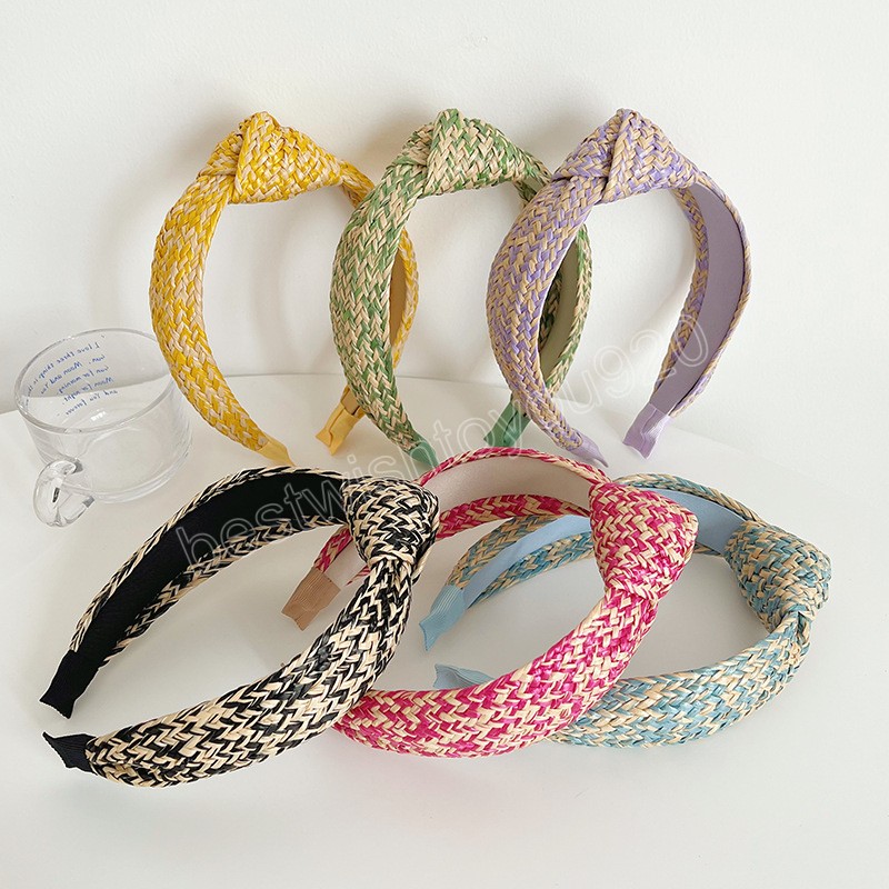 

Spring Summer Straw Knot Hairbands Headbands Ornament Accessories Hair Accessories Wholesale