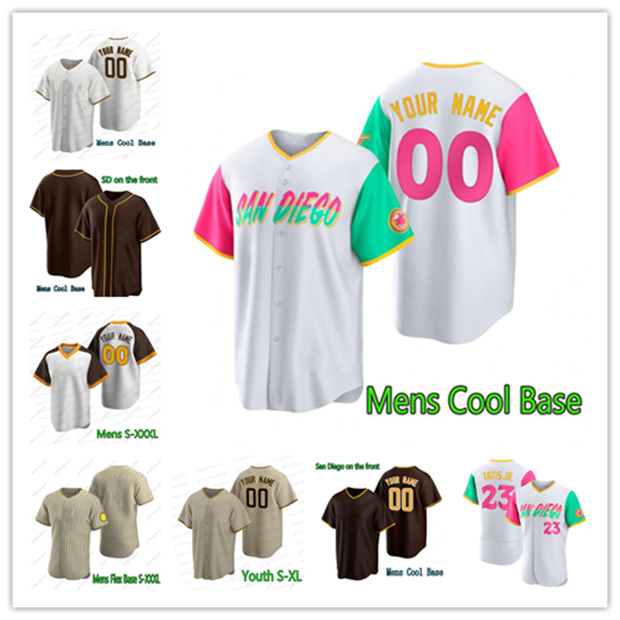 

2022 San Diego Padre City Connect Jersey Fernando Tatis Jr. Manny Machado Jake Cronenworth Joe Musgrove Ha-Seong Kim Sean Manaea Jorge Alfaro Mike Clevinger Jerseys, Mens flex base white