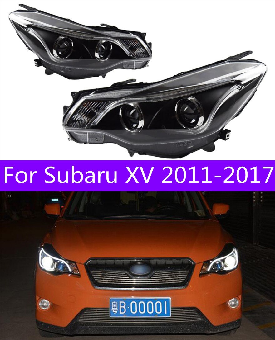2 PCS AUTO AUTO Pièces lumineuses de la tête pour Subaru XV 20 11-20 17 LAMPS LED Remplacement des phares DRL DRL DOUBLE BOUR SIGNAL SIGNAL