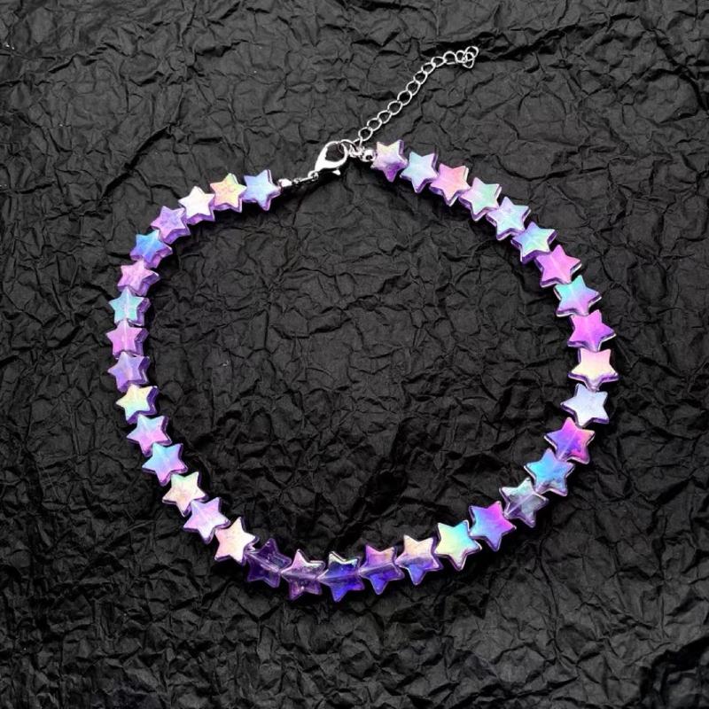 

Pendant Necklaces Harajuku Y2k Accessories Colorful Star Chains Choker Korean Fashion Temperament Egirl Neck Sexy Jewelry Women PartyPendant