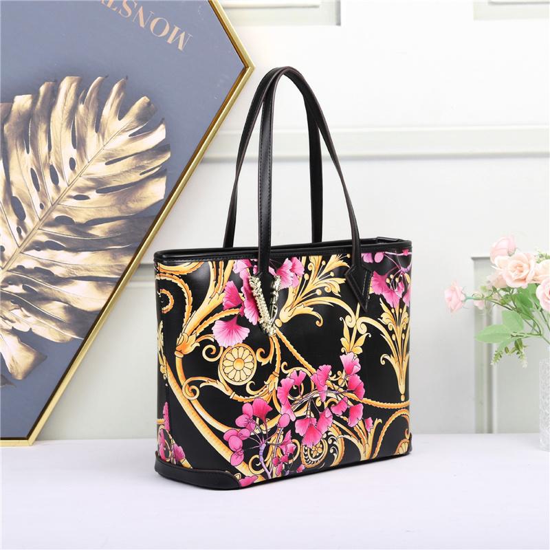 

Evening Bags Fashionable Texture Printing Tote Bag For Female Large Capacity All Match Single Shoulder Boutique Split Leather BagEvening