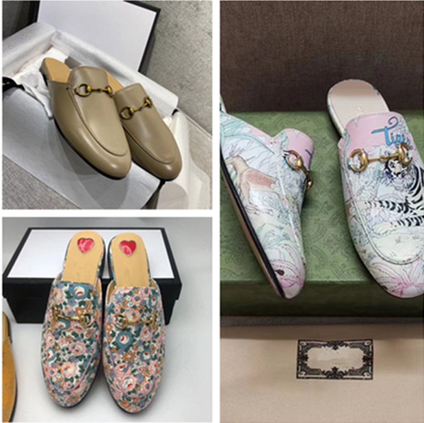 

2022 tiger design Mule men slipper Mans shoes with horsebit buckle mule designer Fashion Women Princetown slippers Casual loafers Mules Flats 35-46, Black leather with bee stars