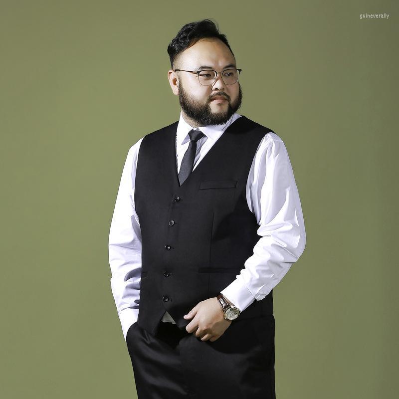 

Men's Vests Plus Size 4XL 5XL 6XL 7XL 8XL 9XL Men Single Breasted Suit Vest Formal Dress Business Wedding Waistcoat Classic Party Guin22, Black