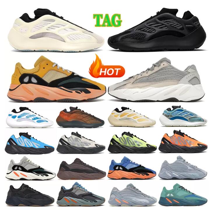 

35color 2022 Top Quality 700 V2 ASH Running Shoes Inertia 3M Reflective Tephra Runner Solid Grey Utility Black Vanta Men Women Sport Sneakers Eur 36-45, Enflame amber