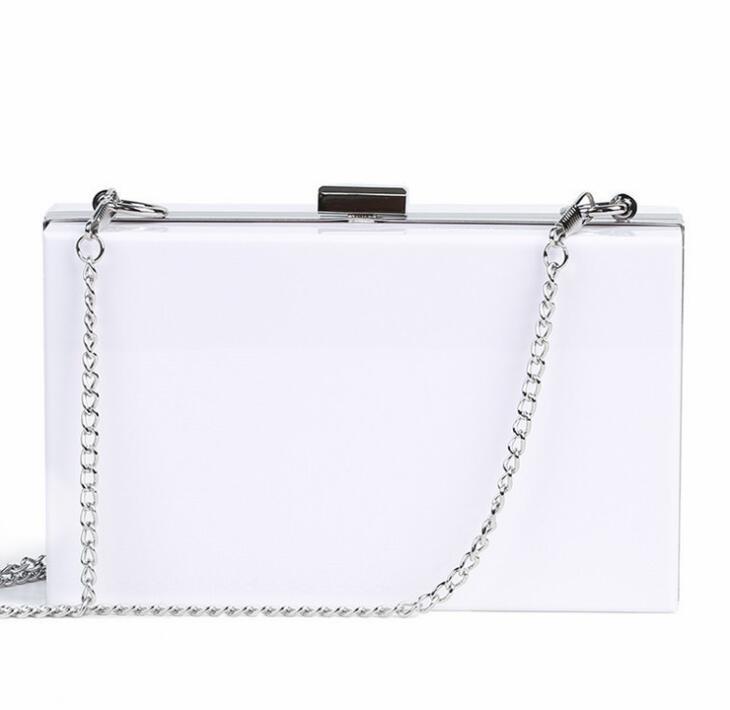 

Evening Bags Banquet Bag Lady Hand Classic One-Shoulder European And American Dress, White