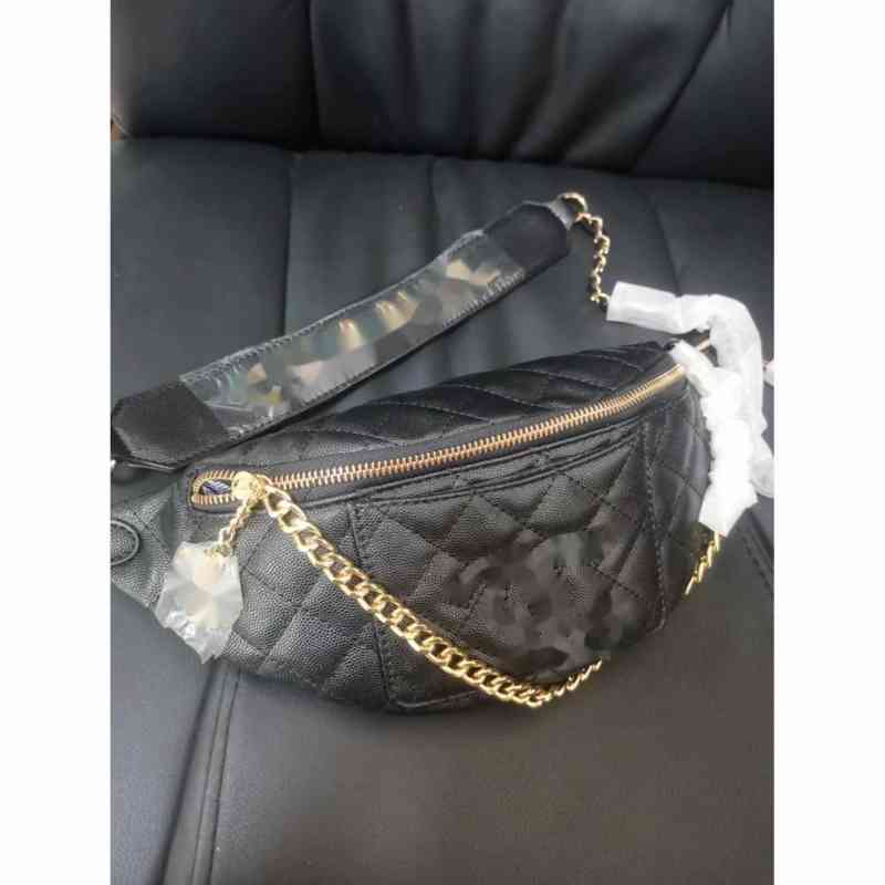 

Brand design Letter Quilted woman's shoulder Chain CC bag lambskin vintage messenger bags caviar Leather mini Clutch evening bag 2.55 woc Flap Bags 190, Black caviar