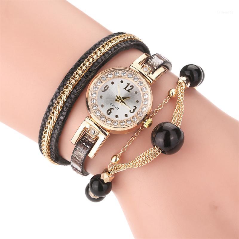 

Wristwatches Women's Unusual Chain Bracelet Watches Casual Fashion Twining Watch For Women Ladies Quartz Wrist Montre FemmeWristwatches, Brown