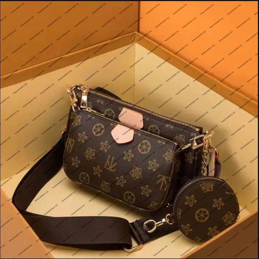 

Designers 3 pcs set Multicolored shoulder straps louiseitys viutonitys Shoulde bags Luxurys women chain strap Crossbody Purse Mes261Z