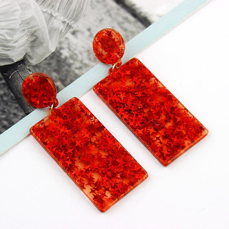 

Clip-on & Screw Back Geometric Acrylic Fashion Statement Clip On Earrings For Women Vintage Resin Long Earring Brincos Wedding Jewelry