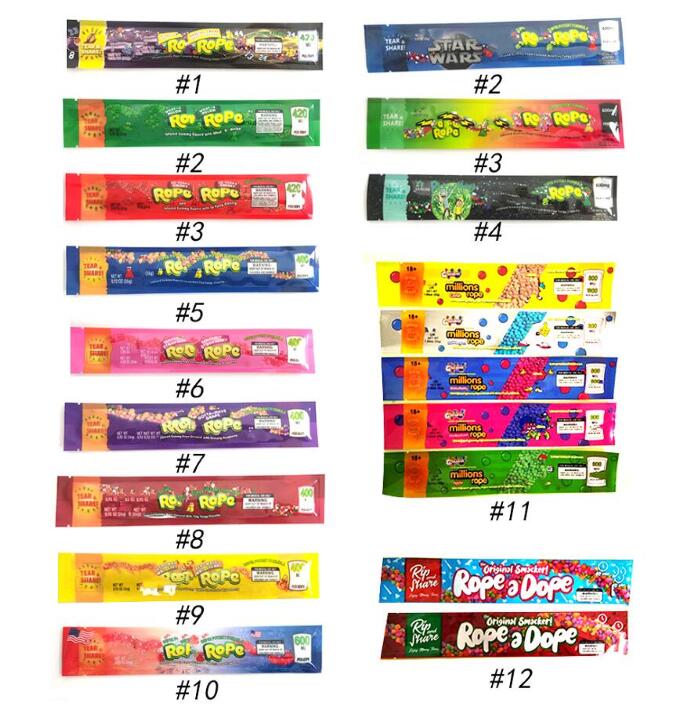 

Empty 600mg 500mg 400mg packing bags package pack candy Gummies Sour Mylar bag so ur rope runts Gummy