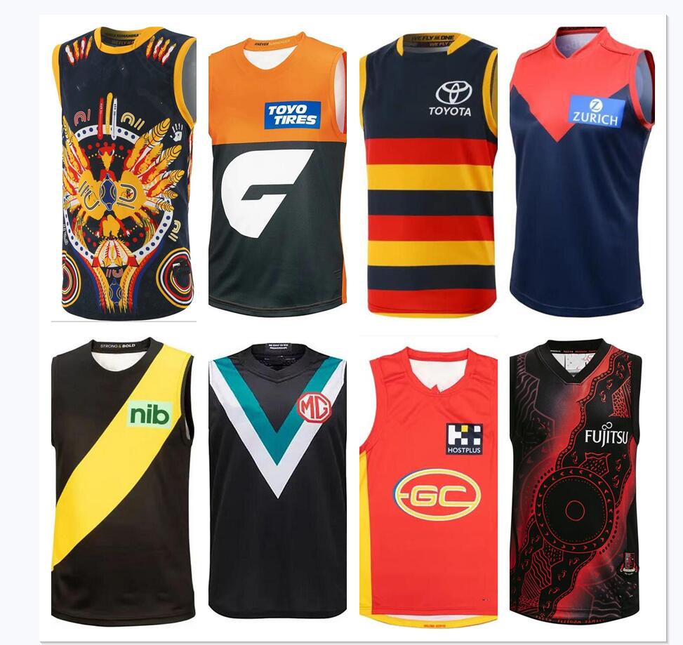 

2022 2023 AFL Western rugby jersey 22 23 Bruce Melbourne RICHMOND BRISBANE LIONS PORT ADELAIDE HAWTHORN Essendon Crows GWS League shirt vest magpie PRESELL, Brown